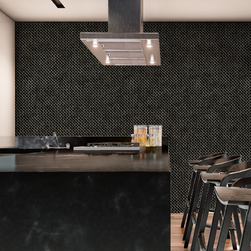 Adesivo Papel de Parede - Grade de Metal Industrial